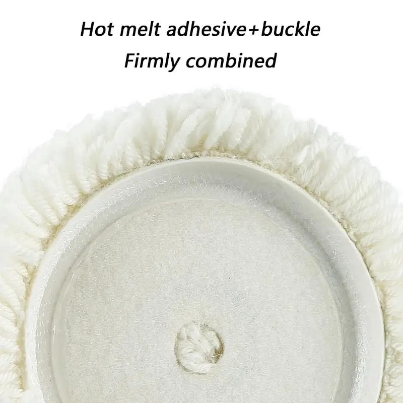 652F 5 Inch And 6 Inch Wool Buffing Pad For Car Detailing Stone Polishing