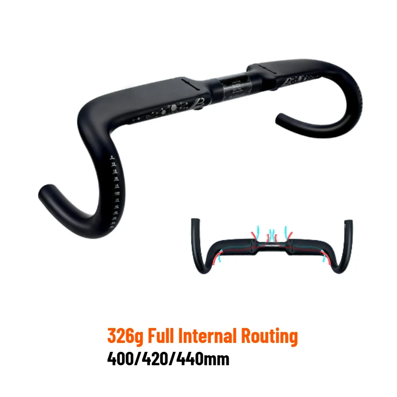 BUCKLOS T700 Carbon-Rennradlenker mit Vollinterner Kabelführung, 31,8mm, Ultraleichter Lenker, Fahrradzubehör – Detail 5