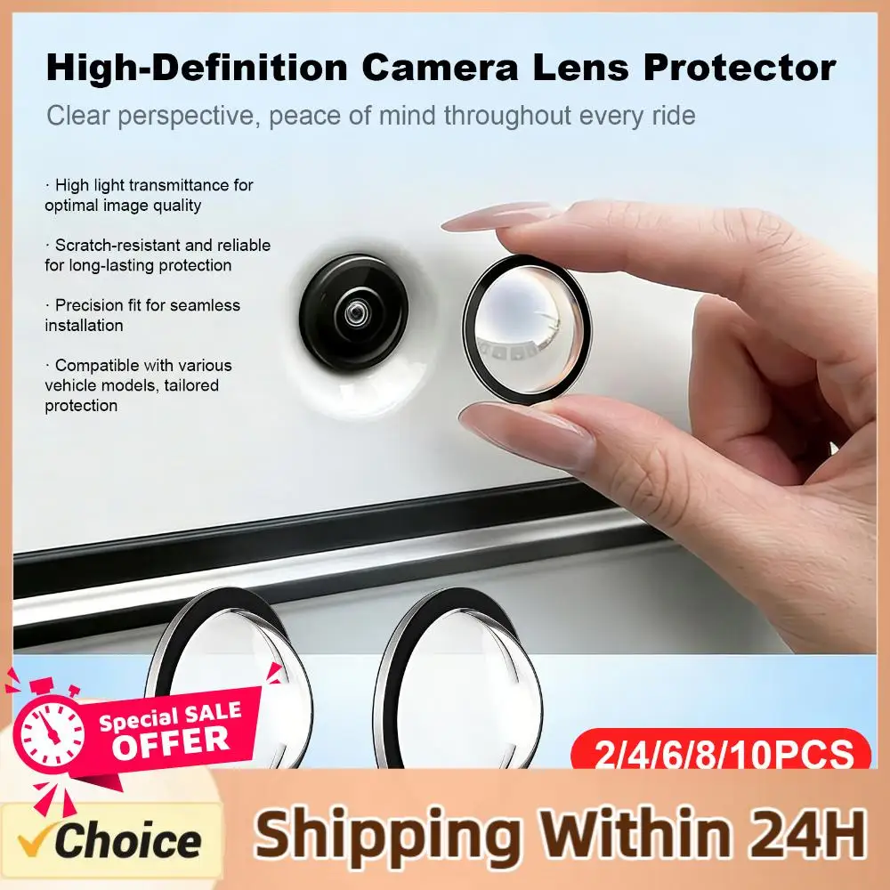 2-10X HD Car Camera Lens Protector Rear View Backup Camera Cover 360° Camera Protection Anti Scratch Waterproof Car Accessories