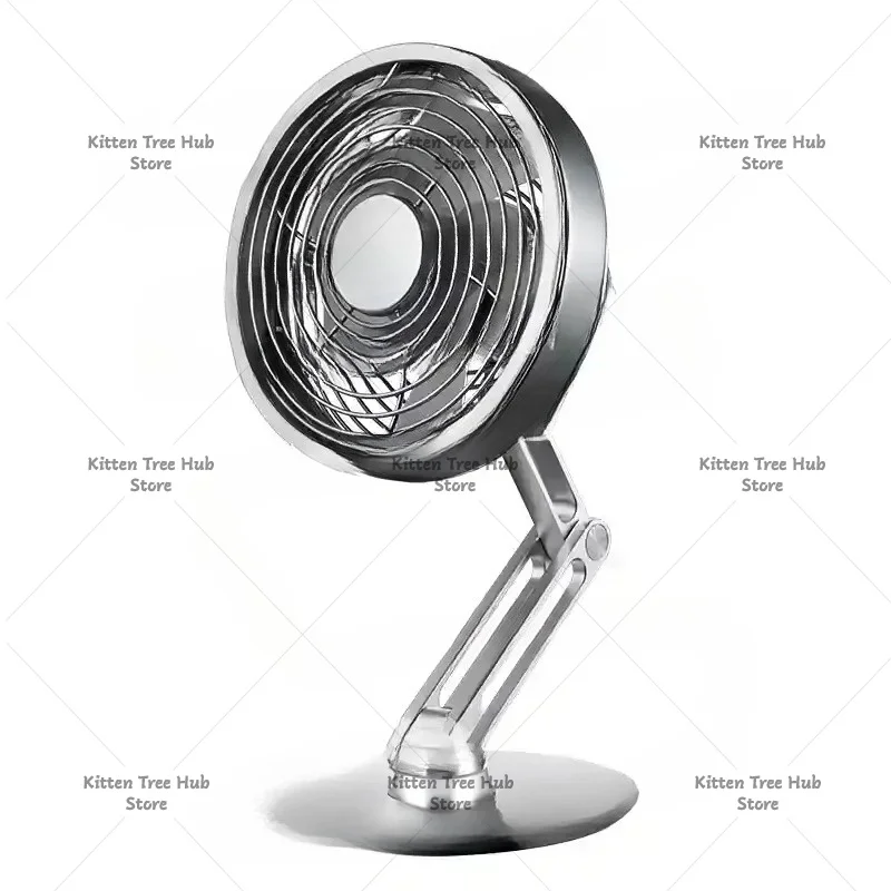 Desktop metal small fan silent foldable bracket usb rechargeable small mini portable air circulation fan