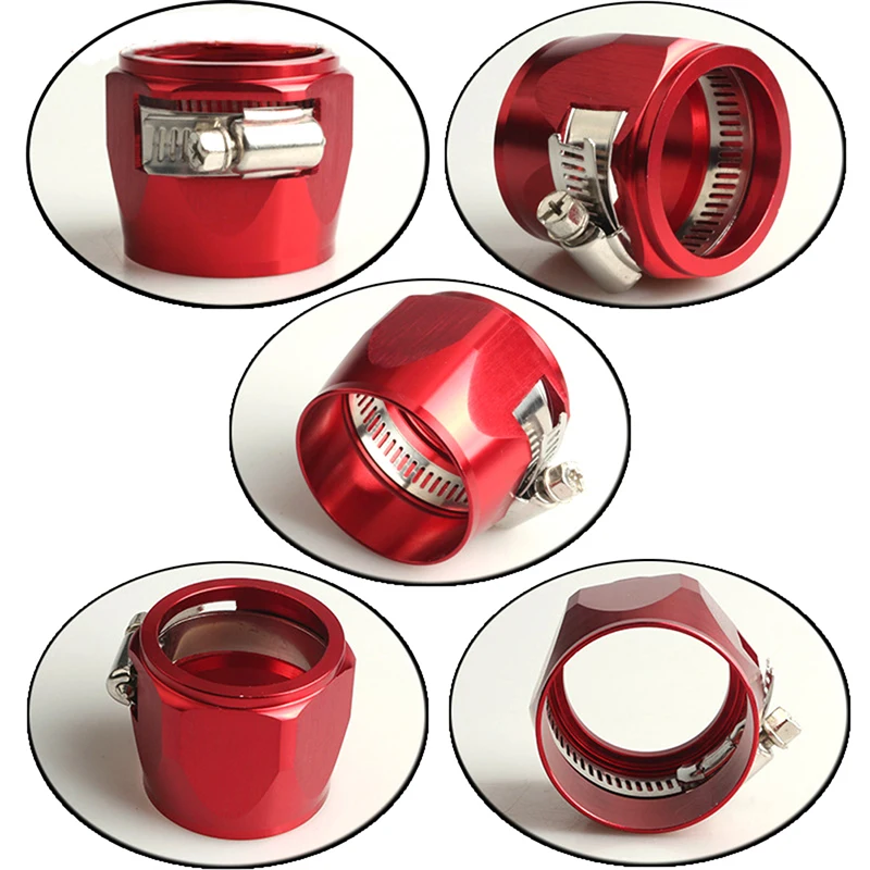 1PC AN4/AN6/AN8/AN10/AN12 Clamp Oil Fuel Hose Clamp Line Finisher Aluminum Car Modification Accessories