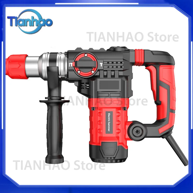 Electric Hammer for 110V Multifunctional Heavy Duty DIY Household Industrial Concrete Drill with Stainless Steel Pick and