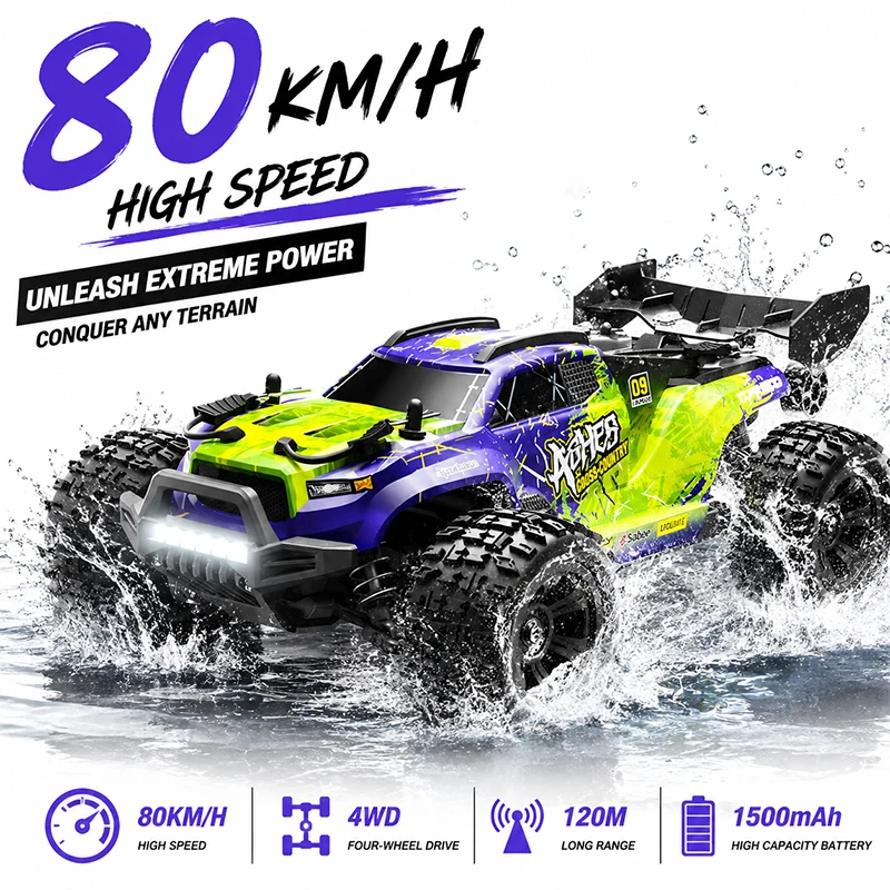 

SCY1:16 Scale All-Terrain Extreme Sports 4WD RC Car, High Speed Off-road Racing Vehicle Up to 70KM/H, Toy for Racing Enthusiasts