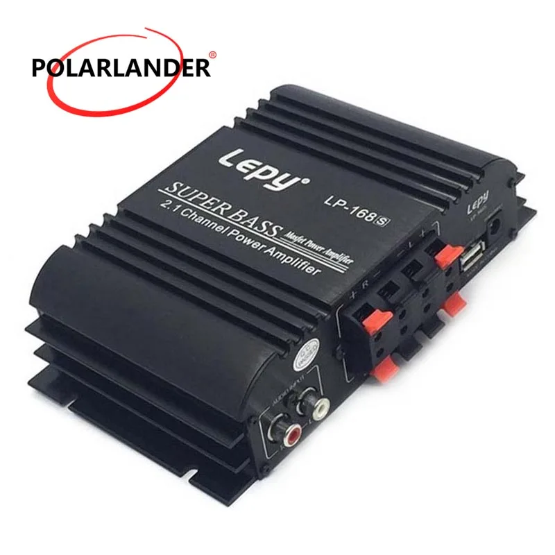 

Car Amplifier Lepy LP-168S 12V Power Subwoofer 2.1 Channel Auto Audio Bass Output HiFi Stereo Sound With AUX Function LoudSpeake