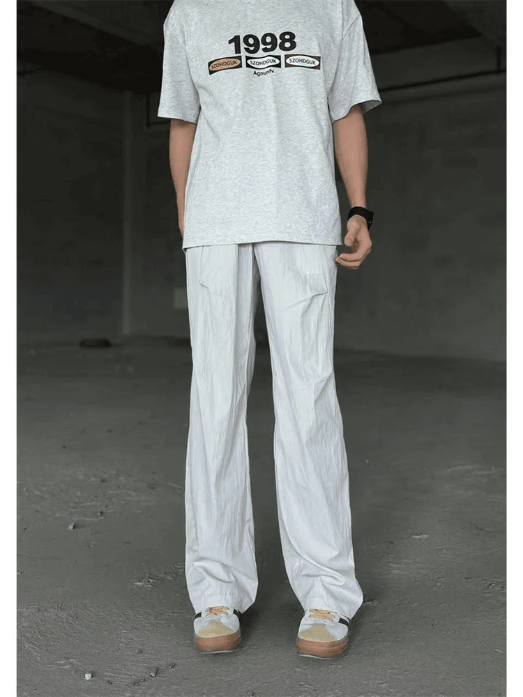 

Cleanfit Men's Ice Silk Qui Dry Paratrooper Pants Straight Leg Workwear Trousers American Sle Commuter Casual Pants