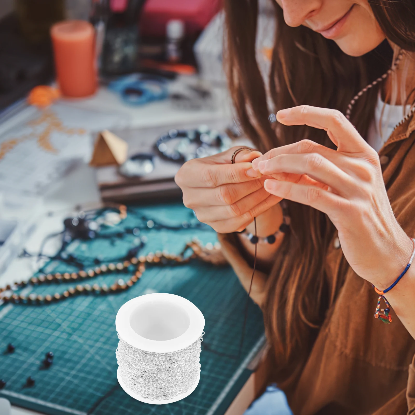 

1 рулон медного креста DIY цепочка для ожерелья длинная прочная цепочка для изготовления ювелирных изделий для сумки с подвеской ремесло DIY кулон ремешок