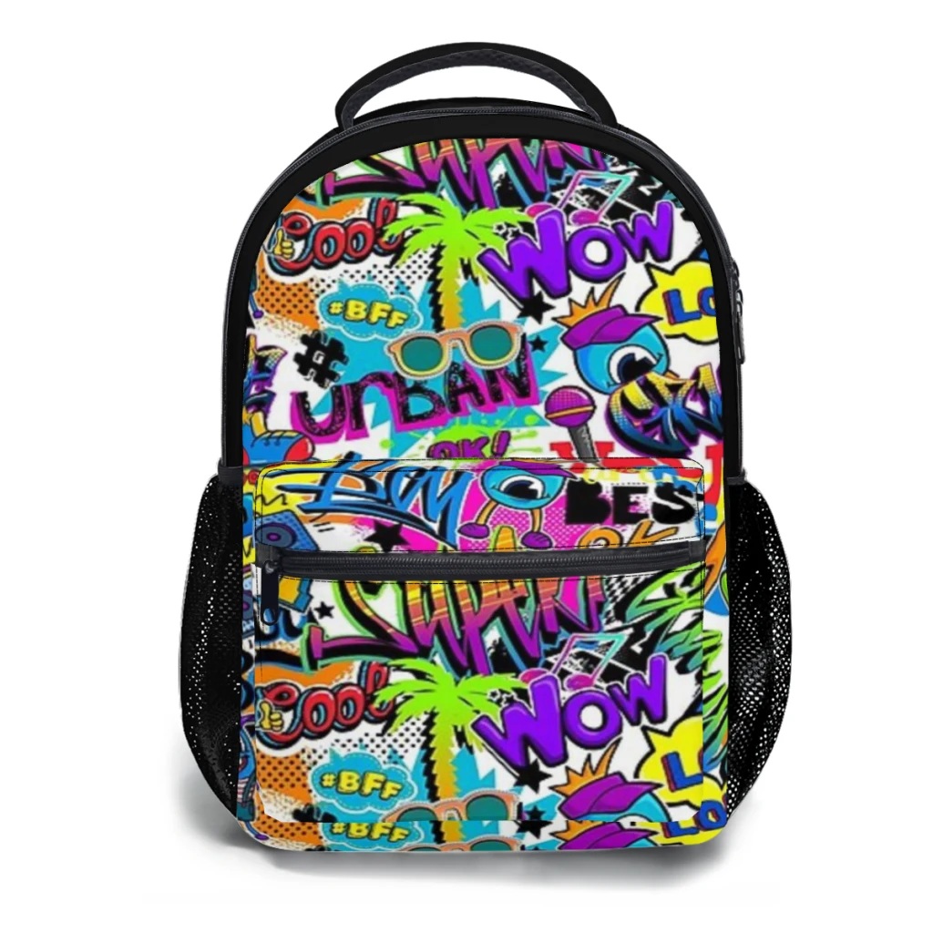 graffiti tropic New Female Fashion kids High Capacity Waterproof College Backpack Trendy Girls Laptop School Bags 17inch ﻿ ﻿