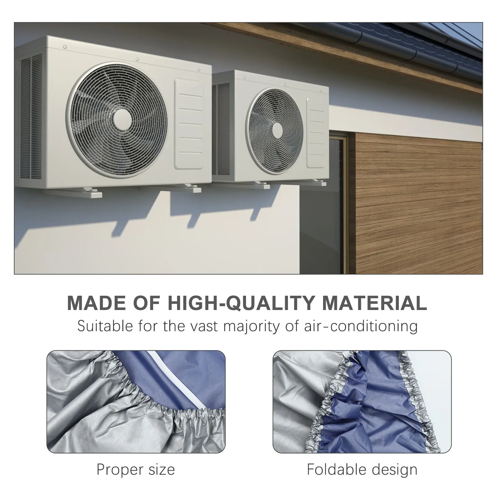 

Air Conditioner Protective Cover Outdoor Rust-Proof Full Coverage Waterproof Polyester Cover For External Unit Appliance Covers