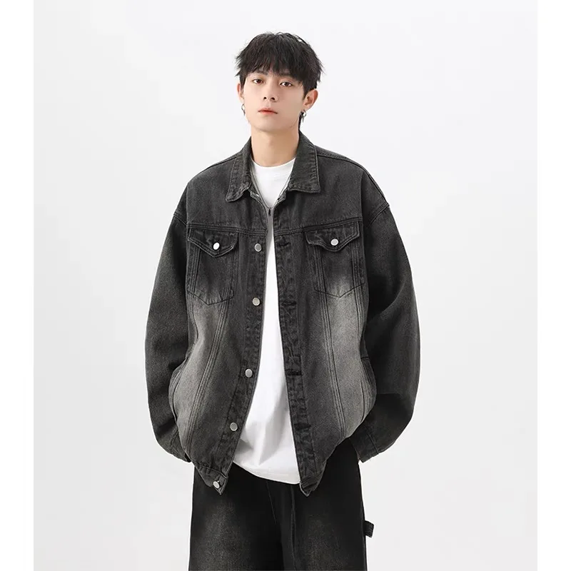 

Ретро-джинсовая куртка-пилот в американском стиле для мужчин, винтажная, модная, брендовая, парная, свободного кроя, молодежная, из джинсовой ткани