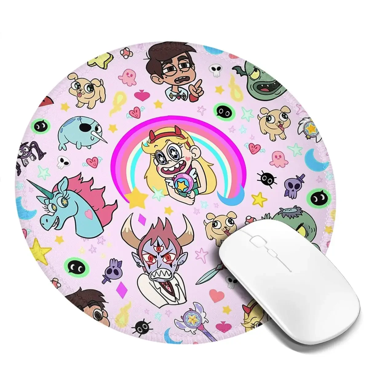 

Star VS The Forces Of Evil! Blanket Round Mouse Pad Computer Keyboard Mouse Mat Gamer PC Desk Mat Office Table Mats