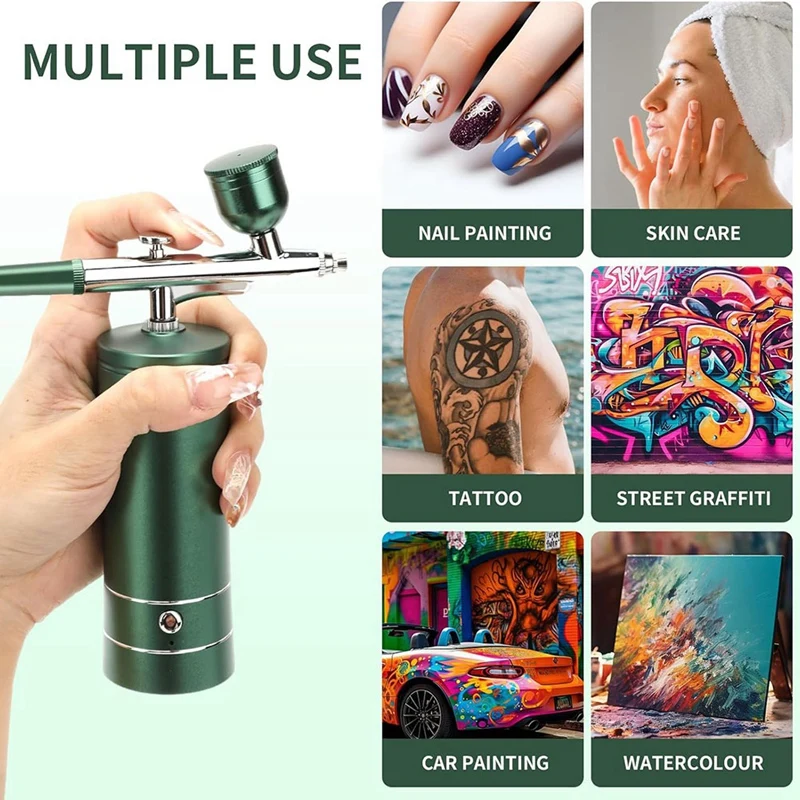 Upgraded Airbrush Set With Air Compressor Cordless Automatic Airbrush Set Handheld Rechargeable Airbrush For Makeup Durable