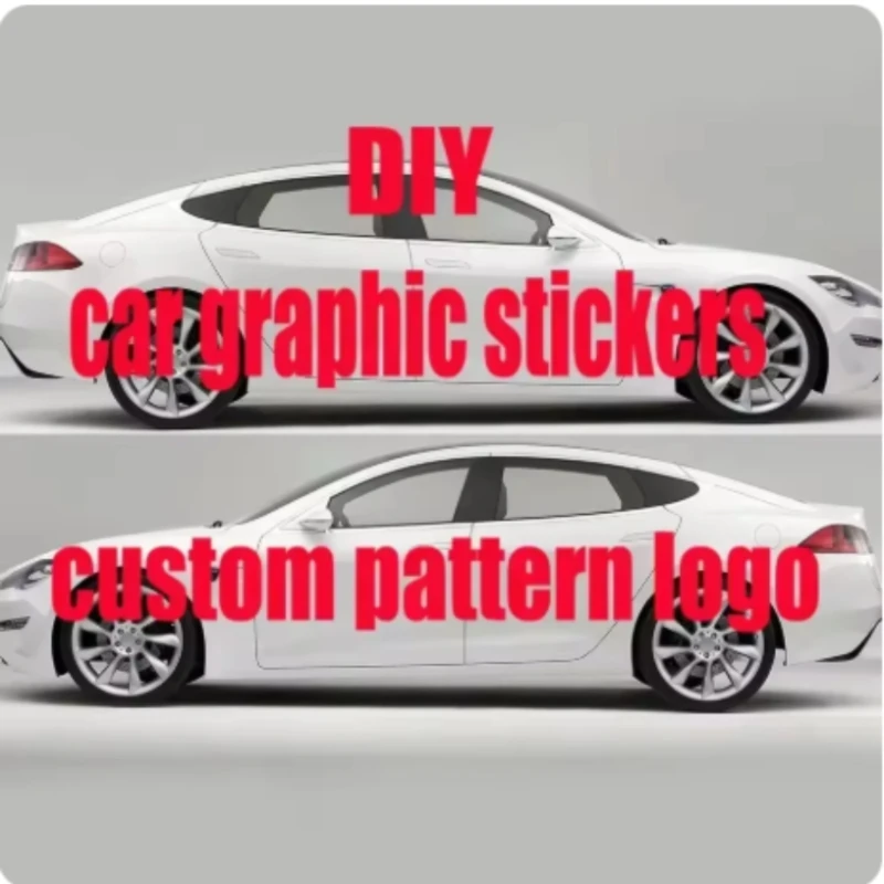 Car sticker custom pattern logo side car-wrapping vehicle side graphic contact seller custom car-size pattern DIY cars decal