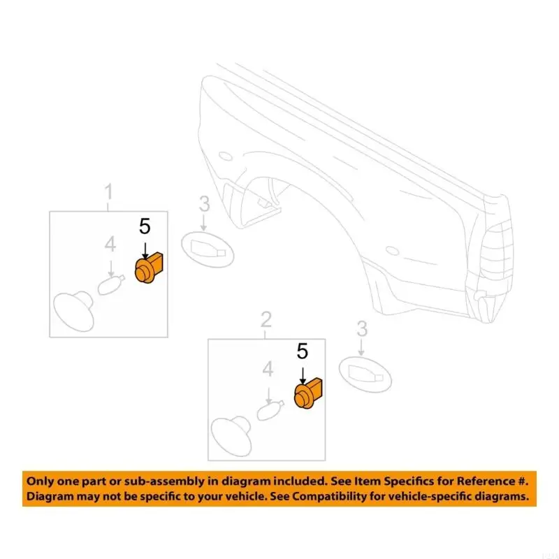 U2JA F8RZ13K371AA Mud Flap Marker Light Socket Side Fenders Marker Lamp Socket Ensures Proper Electrical Connection for F250