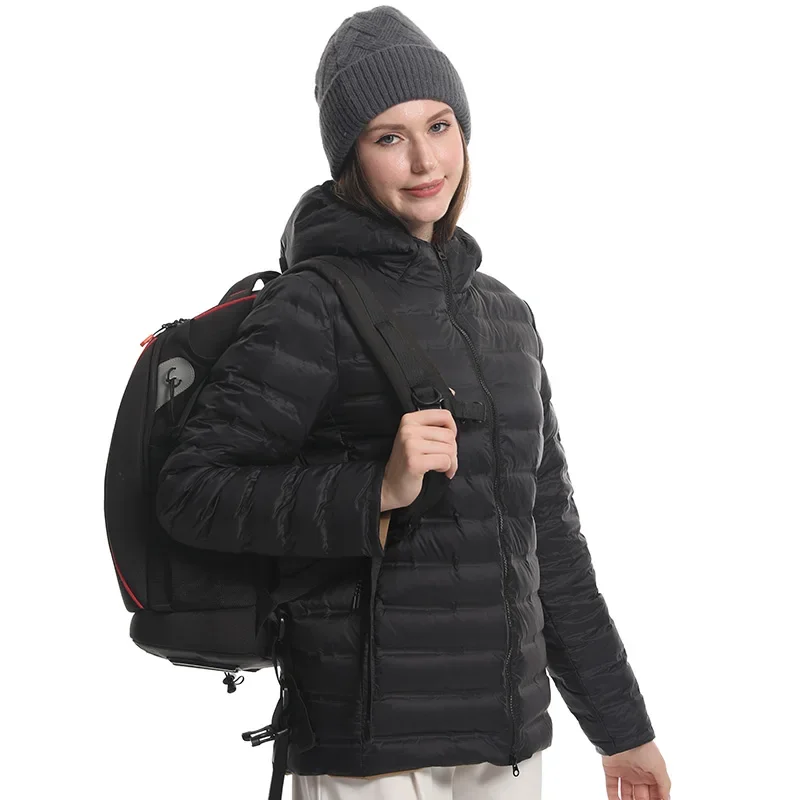 Ueteey Winter Männer Frauen reversible Puffer jacke warme leichte weiße Enten Daunen jacken Kapuze lässig tragbaren männlichen Mantel