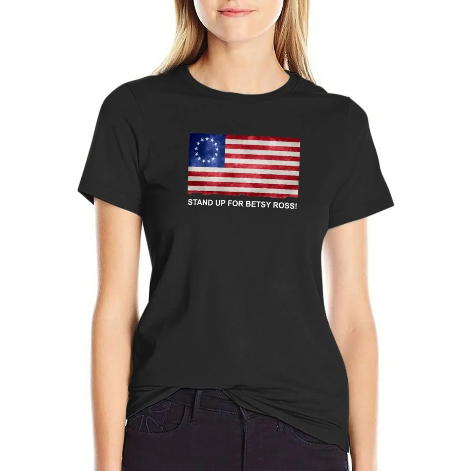 

rush limbaugh betsy ross flag, stund up for betsy Ross 1776 T-Shirt Aesthetic clothing tops Women