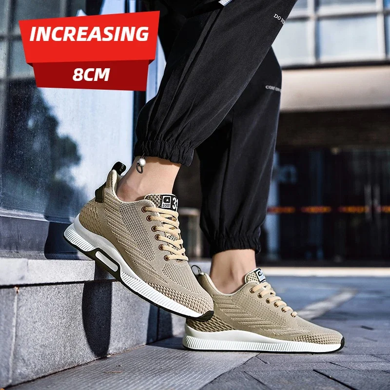 

Men's Casual Functional Shoes: Comfortable, Breathable, Street Fashion, Durable Sports Shoes. Invisible Height Increase By 8CM