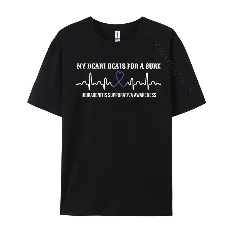 Heart Beats- Hidradenitis Suppurativa Awareness Supporter Geek Tops T Shirt Graphic Men Top T-Shirts Design Tops Shirts