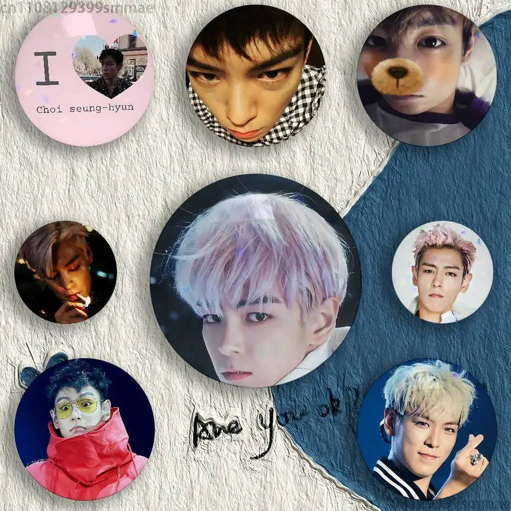 

Singer T-TOP 32/44/58mm Handmade Pins Round Brooch Badge Backpacks Clothes Jewelry Gifts