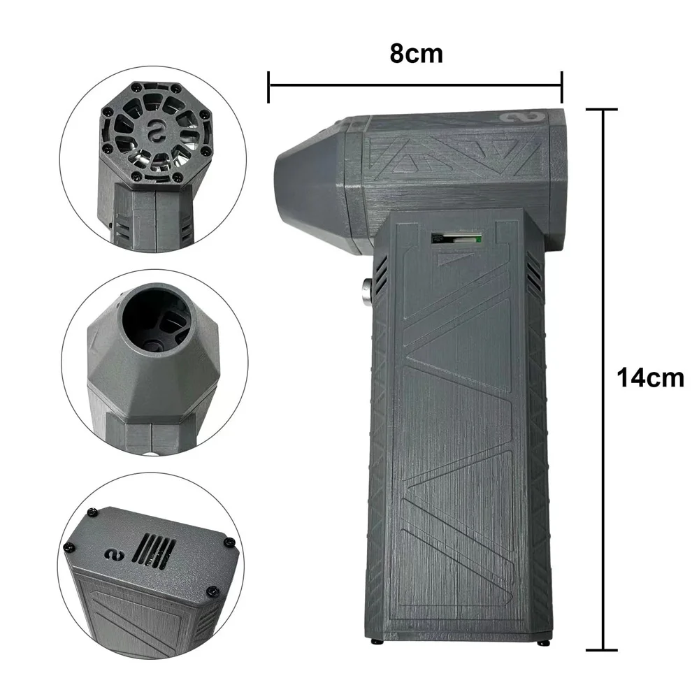 미니 터보 제트 선풍기, 강력한 충전식 송풍기, 터보 폭력 선풍기, 52 m/s, 130000 RPM