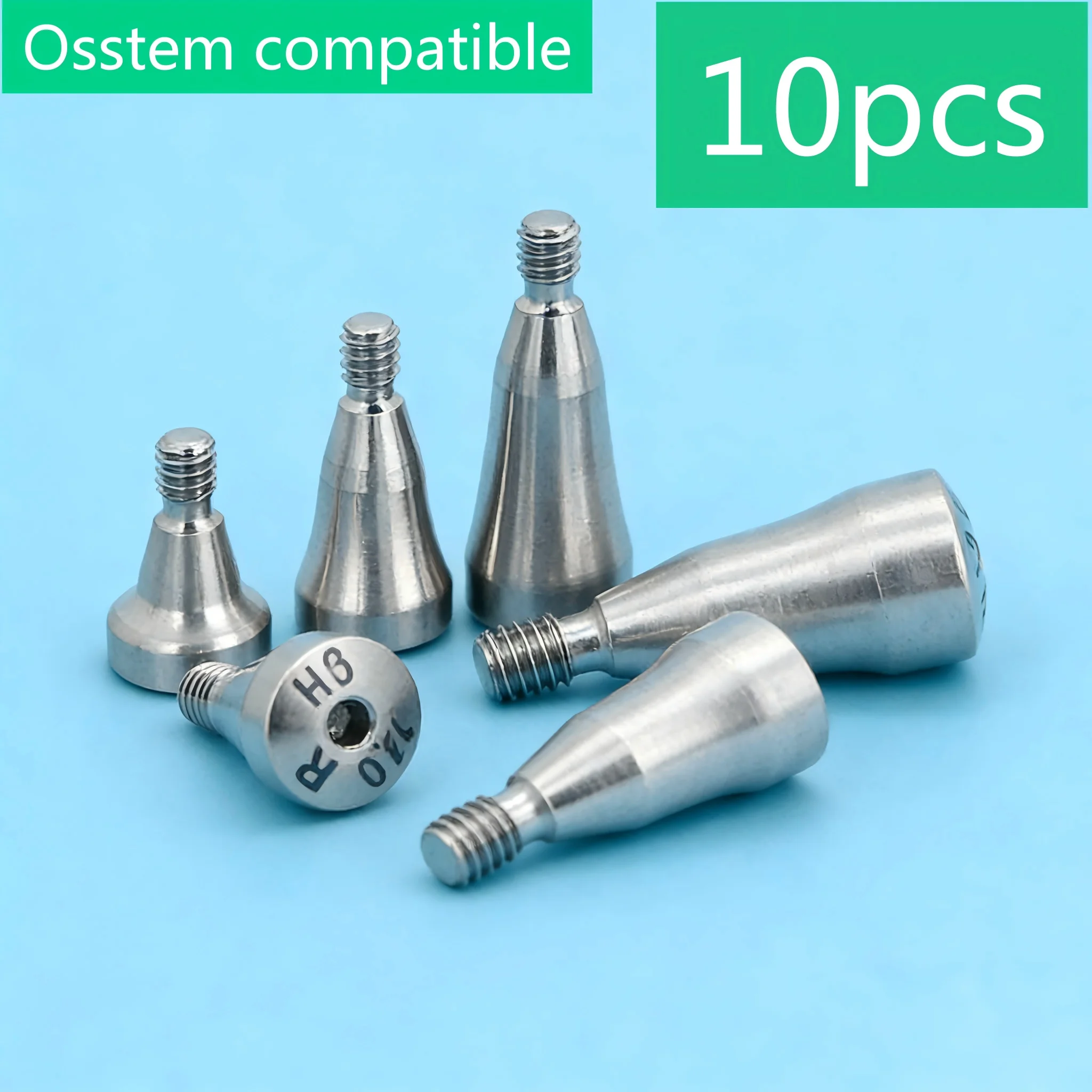 

10Pcs Titanium Grade 5 Healing Abutment, Compatible with Osstem Implant System, Custom CNC Machined Dental Factory
