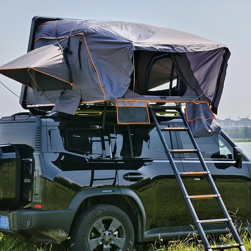 Waterproof Ultra Light Aluminum Hard Shell Rooftop Tent 4x4 Truck  Pickup Aluminum Side Open Roof Top Tent