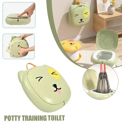 Children Portable Folding Potty Baby Travel Car Indoor Outdoor Movable Toilet Kids Toddler Training Potty Infant Sealed Urinal