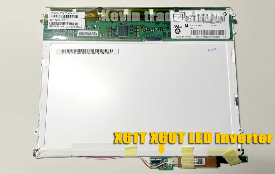 DIY Upgrade LED HV121P01 for IBM X60T X61T X61 X60 Laptop LCD