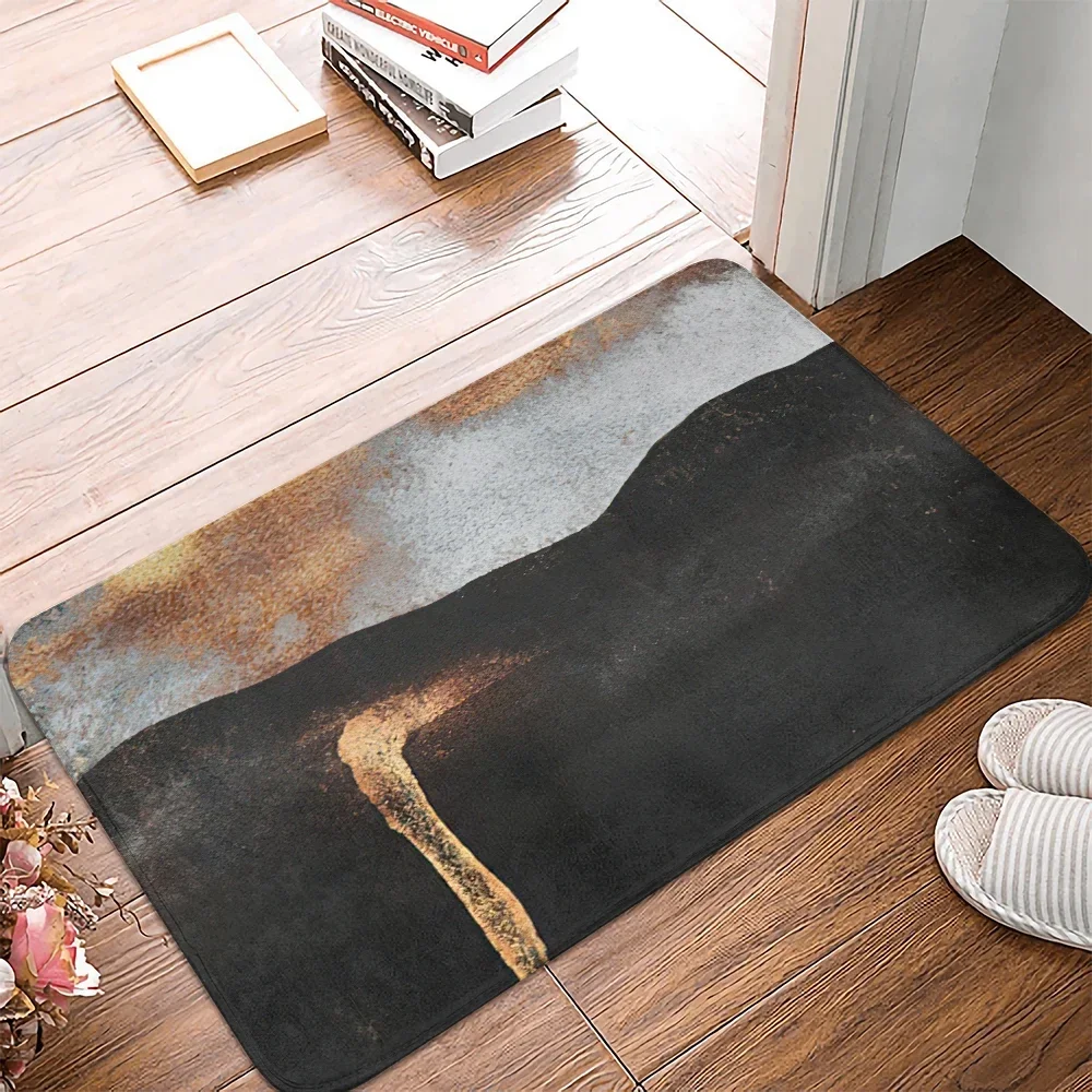 Black and gray double Oil Painting Texture Doormat Entrance Floor Mat Home Bathroom Door Mat Kitchen Rugs Living Room Carpet