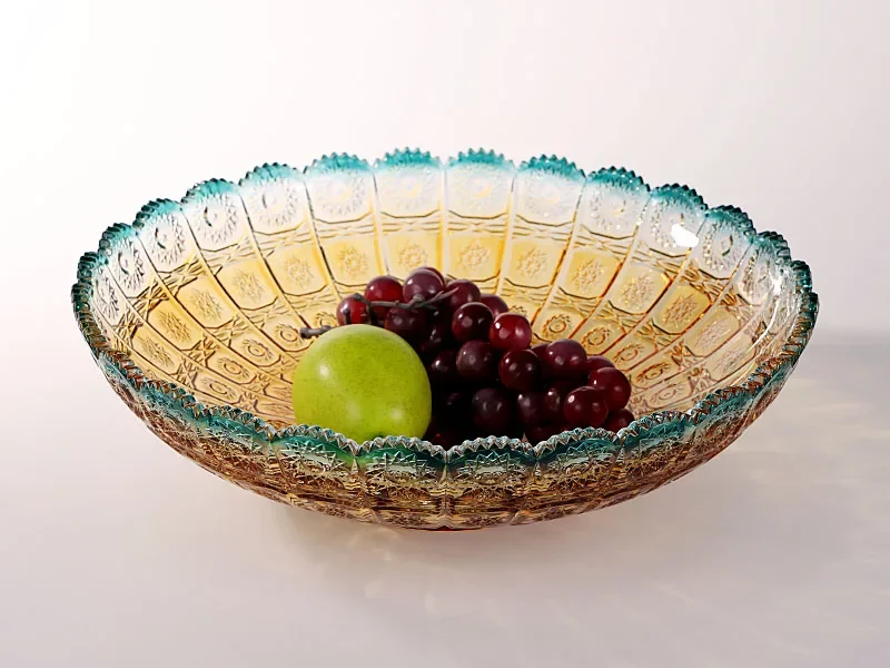 TQH-plato de fruta de cristal creativo, plato de fruta para sala de estar, mesa de centro grande, maceta ligera de lujo para el hogar