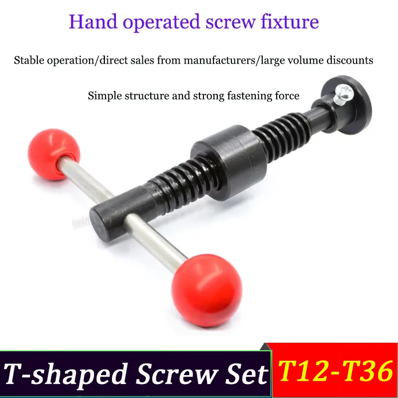 T12-T40 Trapezoidal Lead Screw & Nut Set with Plastic Ball Holder, Rod Length 180-500mm for 3D Printer CNC Linear Motion