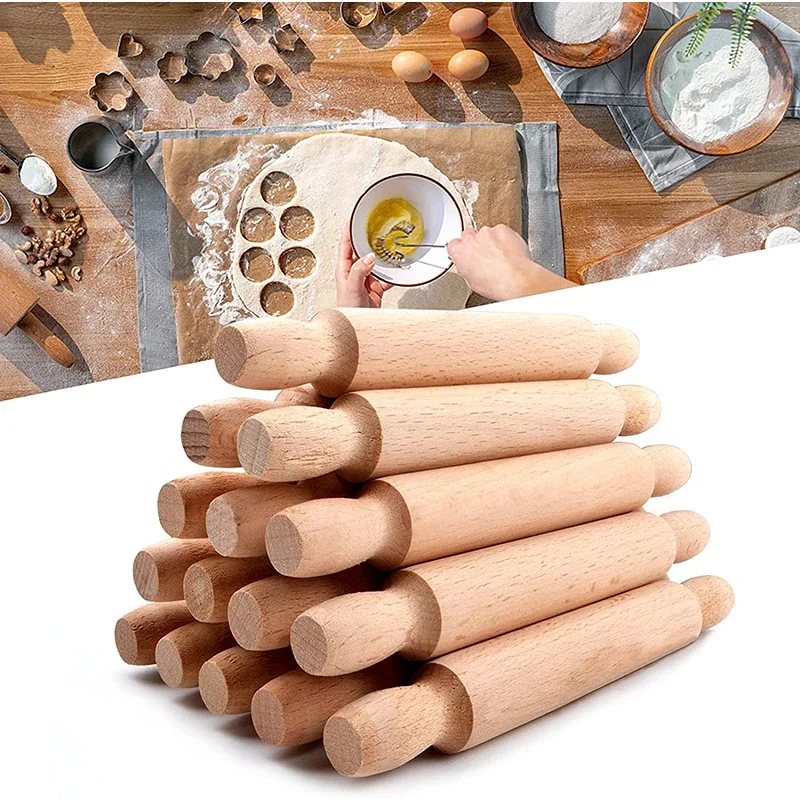 1Pcs Mini Rolling Pin 23Cm Long Wooden Rolling Pins for Baking Fondant Cake Decoration Rollers Dough Roller Kitchen Accessories