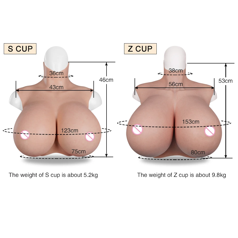 8th Realistic Silicone Breast Forms Big Fake Boobs with Airbag Breast Filler For Men Crossdresser Drag Queen Sissy Cosplay