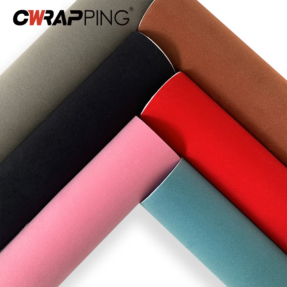 Car Stickers Velvet Suede Wrap Vinyl Film Adhesive PVC Air Release Decal Exterior Accessories Body Color Change Car Accessories