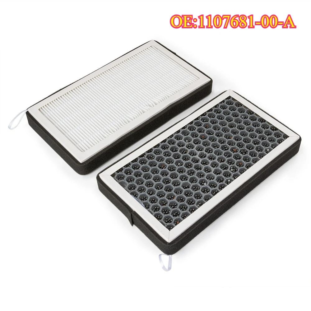 

High quality new for 1107681-00-A Car HEPA Cabin Air Filter Activated Carbon Cleaner For Tesla Model 3 Y 2017-2022