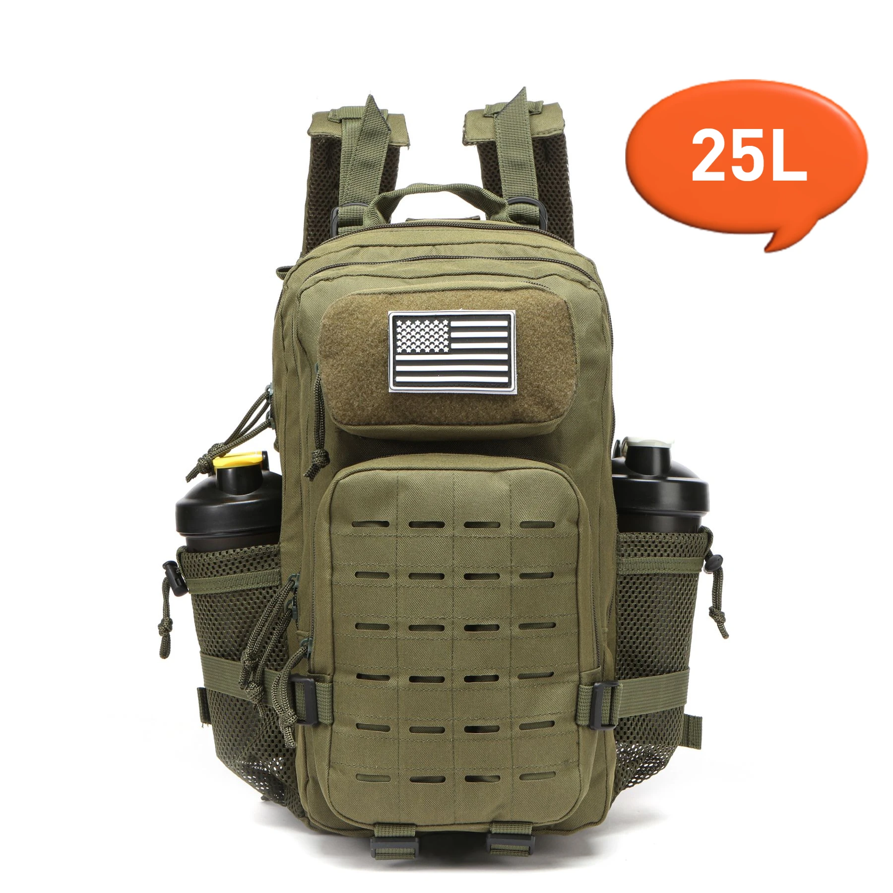 NONE 25L/50L taktische Rucksack Tasche Jagd Molle Rucksack Fitness studio für Männer edc Outdoor Wander rucksack Hexe 2 Flaschen halter 3