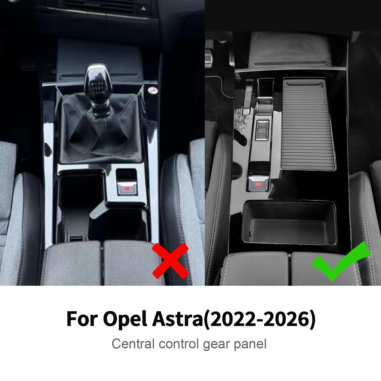 Real Soft Carbon Fiber Gear Shift Panel Trim for Opel Astra 2022 2023 2024 2025 2026 Automatic Transmission LHD RHD Accessories