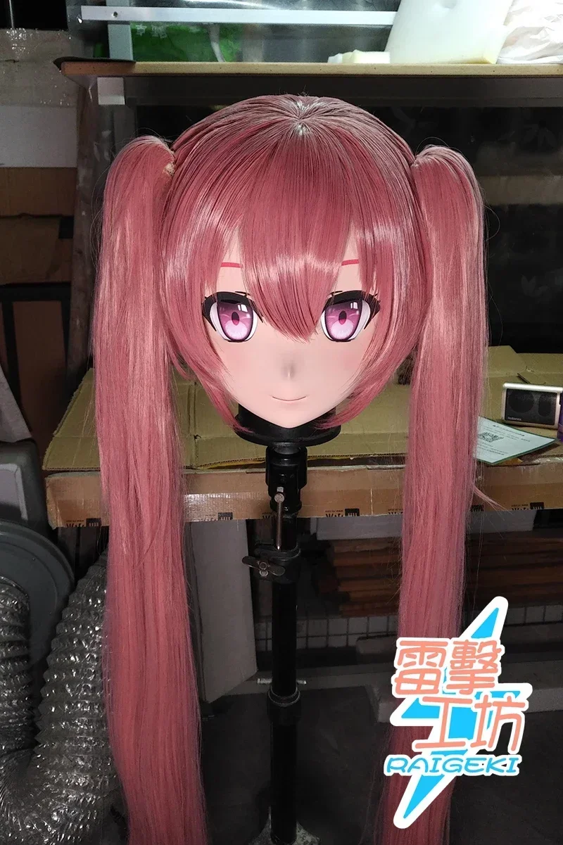 (RAIGEKI MAKS 132) Silicone Helloween Cosplay Maschera Ragazza Crossdressing BJD BAMBOLA Kigurumi Anime Cosplay Maschera