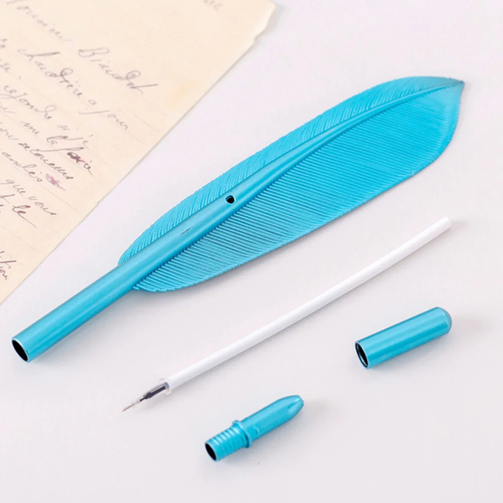 

6 Pcs Gel Pen Handwriting Pens for Girls Refills Black Plume Decorative