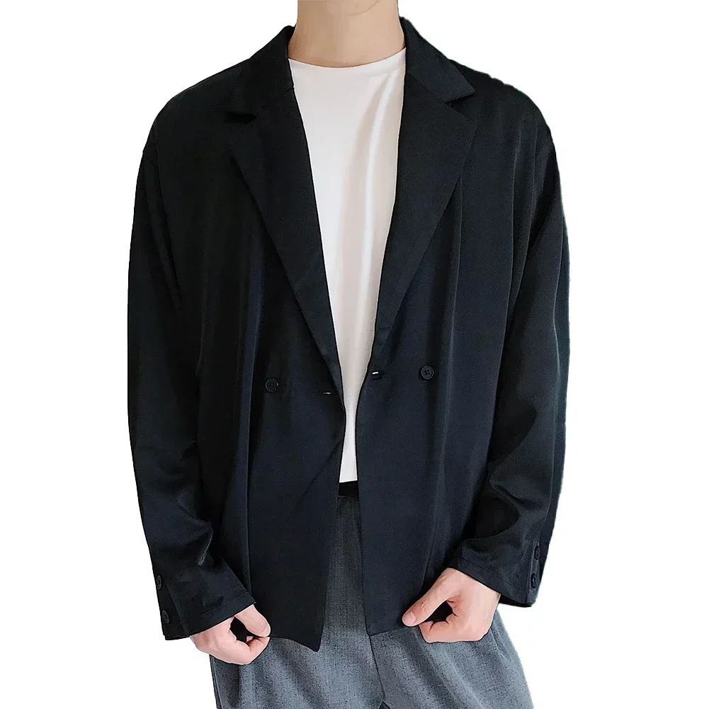 

Button Up Shirt Korean Dress Shirt Casual Outings Polyester Fabric Regular Length Solid Color Casual Look Holiday Outfit