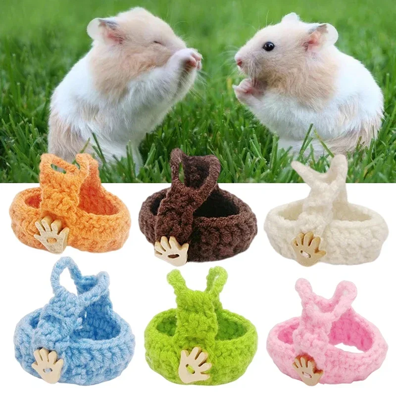 Mini Hamster Clothes Small Animals Christmas Party Clothes Lovely Guinea Pig Hand Knitted Vests Costume Samll Pet Tops