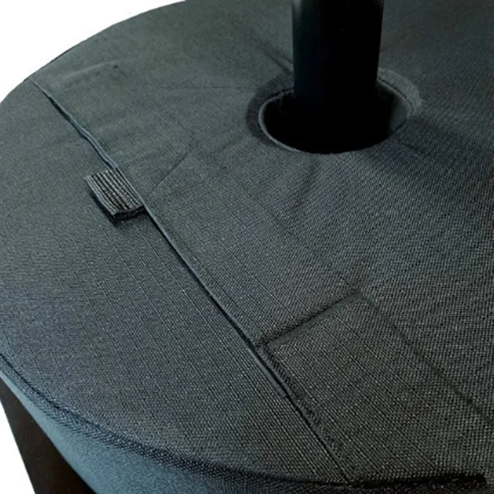 18in Round Fillable Sand Bags with Side Slot Opening Designed for Umbrella Stands to Provide Secure and Stable Outdoor Support