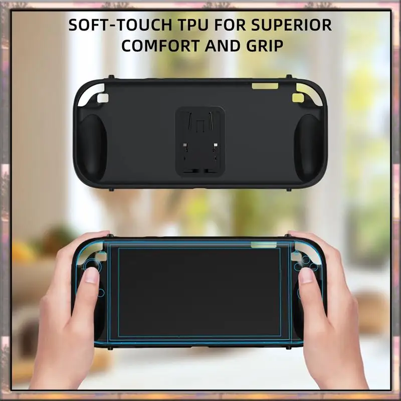 

BAAZ HOT NS Protective Case For Switch 2 Grip Stand Split Type Back Cover With Kickstand Anti-Scratch Game