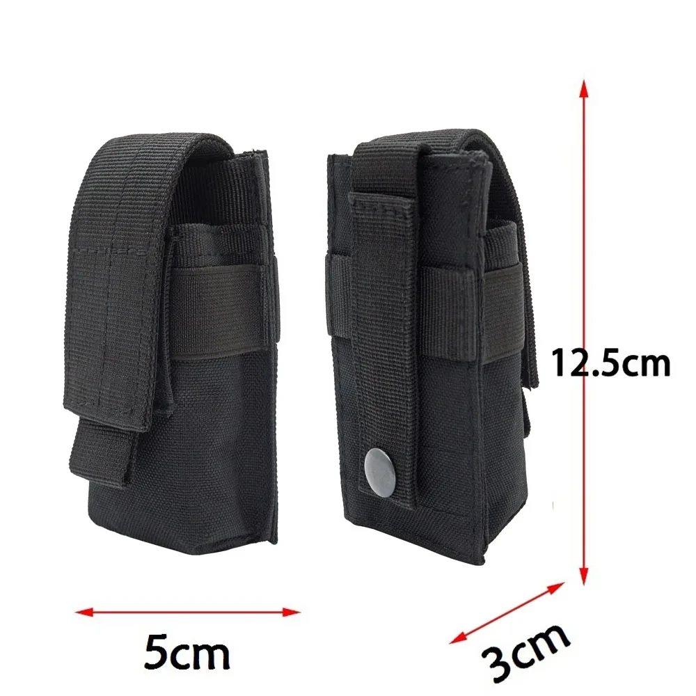 Tactical Magazine Pouch Single Pistol Mag Bag Molle Flashlight Pouch Torch Holder Case Outdoor Hunting Knife Holster