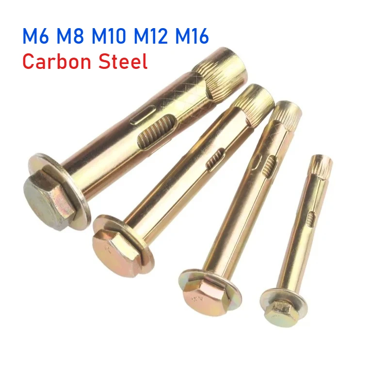 M6 M8 M10 M12 M16 Colour Zinc Carbon Steel Hexagon Head Expansion Bolts Flush-Mounted Expansion Screws
