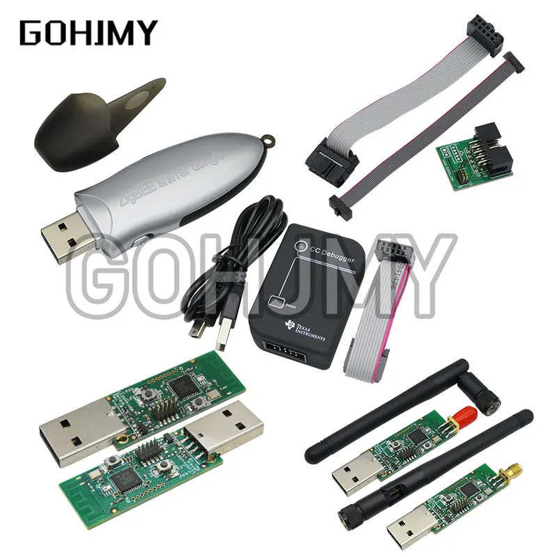 CC Debugger ZIGBEE emulator CC2531 CC2540 Sniffer Wireless Board Bluetooth 4.0 Dongle Capture USB Programmer Downloader Cable