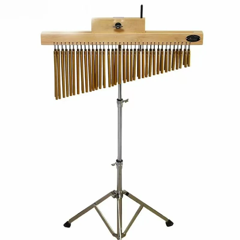 YUN QI QING YIN 36 Tone Gold Bar Chimes With Tripod Stand Match Crystal Singing Bowl, Sound Bath Chakra Yoga Meditation Spa Healing Percussion, Solid Wood Aluminum Wind Bell For Sound Therapy Relaxation view 5