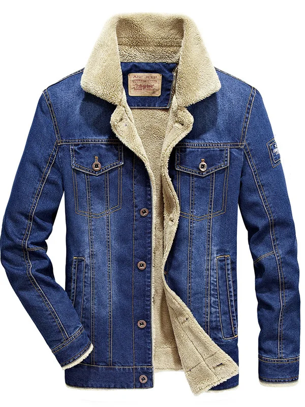 

Свободные мужские повседневные джинсы Jaet Fce на подкладке Multi ket, молодежные джинсы большого размера, весенняя верхняя одежда, пальто