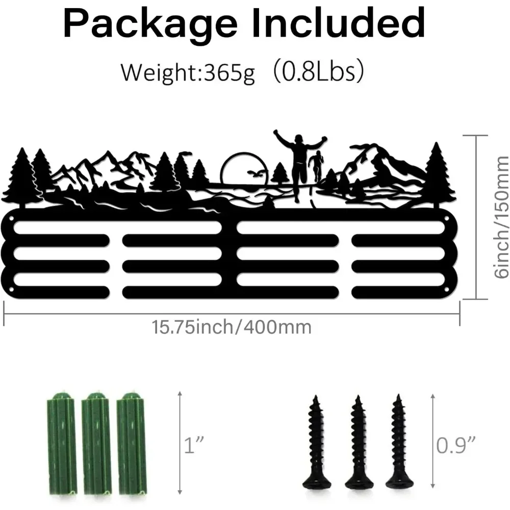 Hardloop Medaille Hanger Park Run Muur Gemonteerde Medaillehouder Bergbomen Opknoping Medaille Rack Display Rack Awards Sport Lint