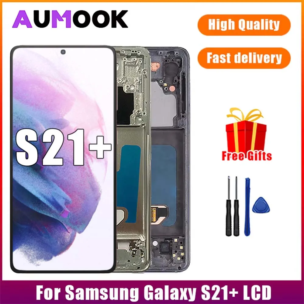 

Tested AMOLED For Samsung Galaxy S21+ LCD Display Touch Screen Digitizer Assembly Parts for S21 Plus SM-G996B/DS G996U1 LCD