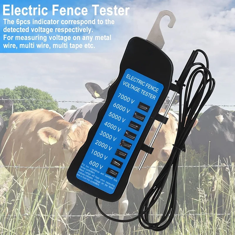 Ranch Fence Voltage Tester Electric Fence Tester Electric Fence Voltage Tester Multi Light Portable Voltage Tester 7000V